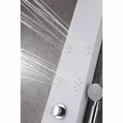 ANZZI Swan White 6-Spray Shower Panel System (Valve Included) -Bath and Faucet shop 191042003521 09063696 1800x1800