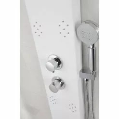 ANZZI Swan White 6-Spray Shower Panel System (Valve Included) -Bath and Faucet shop 191042003521 10182551 1800x1800