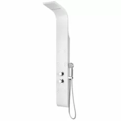 ANZZI Swan White 6-Spray Shower Panel System (Valve Included) -Bath and Faucet shop 191042003521xl 1800x1800