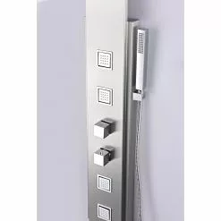 ANZZI Visor Brushed Steel 4-Spray Shower Panel System (Valve Included) -Bath and Faucet shop 191042003545 09063719 1800x1800