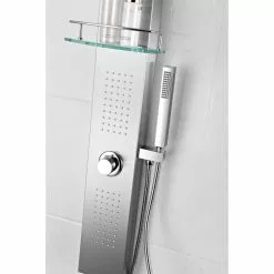 ANZZI Coastal Brushed Steel 2-Spray Shower Panel System (Valve Included) -Bath and Faucet shop 191042016033 09063883 1800x1800