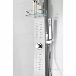 ANZZI Coastal Brushed Steel 2-Spray Shower Panel System (Valve Included) -Bath and Faucet shop 191042016033 10182560 1800x1800