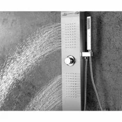 ANZZI Coastal Brushed Steel 2-Spray Shower Panel System (Valve Included) -Bath and Faucet shop 191042016033 10182561 1800x1800