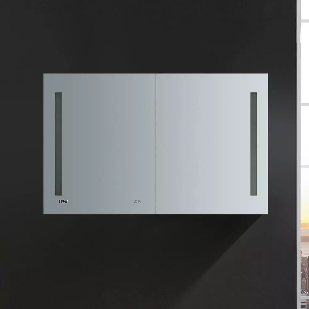 In Stock Hardwarestore Delivery Tiempo 48 In. W X 30 In. H Recessed Or Surface Mount Medicine Cabinet With LED Lighting And Mirror Defogger 12 In Stock Hardwarestore Delivery Tiempo 48 In. W X 30 In. H Recessed Or Surface Mount Medicine Cabinet With LED Lighting And Mirror Defogger - Image 10