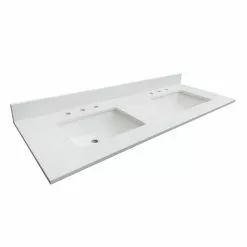 In Stock Hardwarestore Delivery 61 In. W X 22 In. D X 0.75 In. H Quartz Vanity Top In Carrara White With White Basin 9 In Stock Hardwarestore Delivery 61 In. W X 22 In. D X 0.75 In. H Quartz Vanity Top In Carrara White With White Basin -Bath and Faucet shop 1ad025b0ad4218aa098525167b05691d 1800x1800
