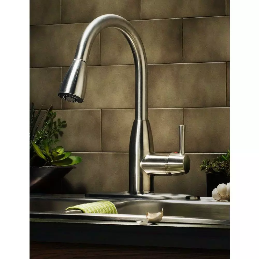 In Stock Hardwarestore Delivery Fairbury Single-Handle Pull-Down Sprayer Kitchen Faucet In Stainless Steel 8 In Stock Hardwarestore Delivery Fairbury Single-Handle Pull-Down Sprayer Kitchen Faucet In Stainless Steel - Image 6