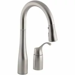 In Stock Hardwarestore Delivery Simplice Single-Handle Pull-Down Sprayer Kitchen Faucet In Vibrant Stainless