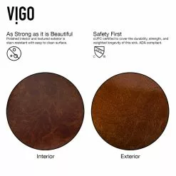 VIGO Russet Handmade Countertop Glass Rectangular Vessel Bathroom Sink In Red And Brown Fusion -Bath and Faucet shop 1df1f8debb9c59ddb61ae6d4ab232e1a 1800x1800