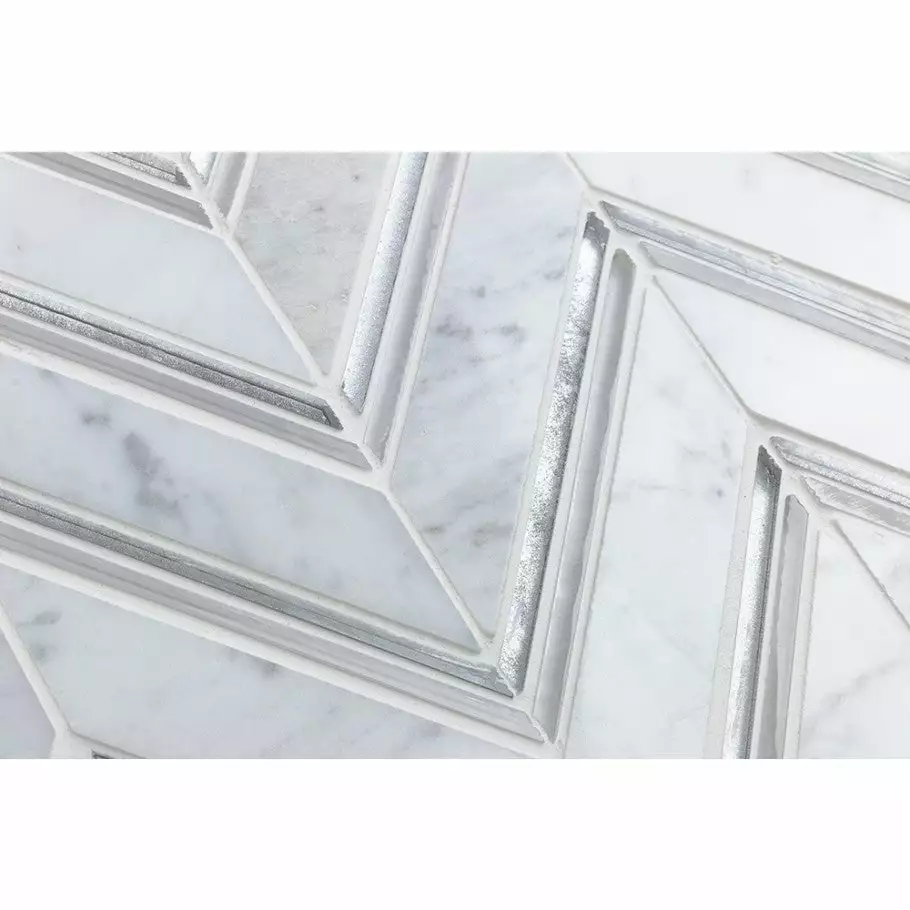 Bond Tile Regal Winter Magic Marble Mosaic Tile 5 Bond Tile Regal Winter Magic Marble Mosaic Tile - Image 3