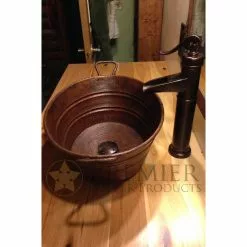 Premier Copper Products Oval Bucket Hammered Copper Vessel Sink With Handles In Oil Rubbed Bronze -Bath and Faucet shop 1ffe156dc6a6f2a627316358a317e726 1800x1800