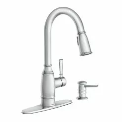In Stock Hardwarestore Delivery Noell Single-Handle Pull-Down Sprayer Kitchen Faucet With Reflex, Soap Dispenser And Power Clean In Mediterranean Bronze -Bath and Faucet shop 206e10f449d4a83650402162f8b32f4a 1800x1800