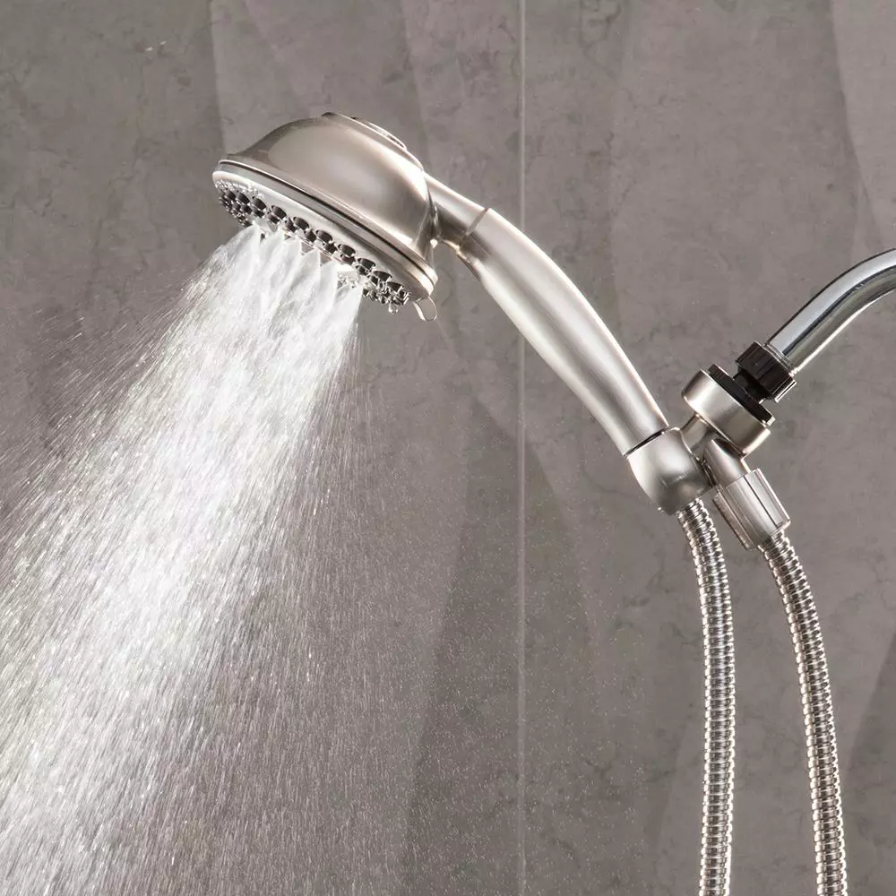 In Stock Hardwarestore Delivery 9-Spray 4.5 In. Single Wall Mount Low Flow Handheld Adjustable Shower Head In Brushed Nickel 9 In Stock Hardwarestore Delivery 9-Spray 4.5 In. Single Wall Mount Low Flow Handheld Adjustable Shower Head In Brushed Nickel - Image 7