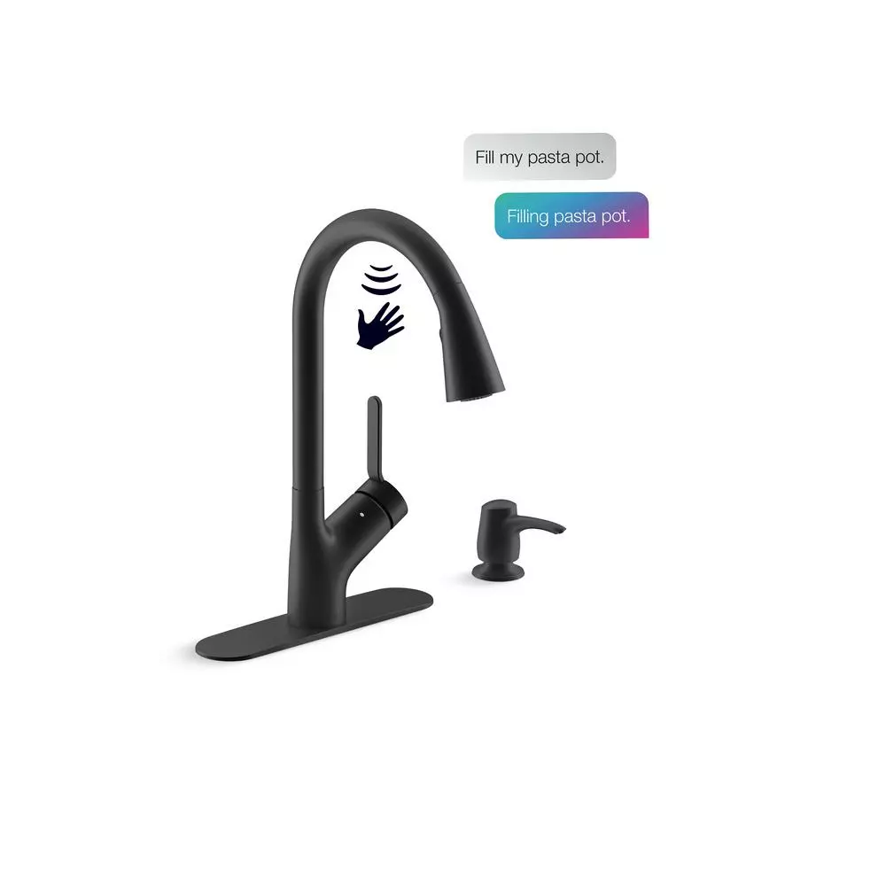 In Stock Hardwarestore Delivery Setra Single-Handle Touchless Pull-Down Sprayer Kitchen Faucet In Matte Black 8 In Stock Hardwarestore Delivery Setra Single-Handle Touchless Pull-Down Sprayer Kitchen Faucet In Matte Black - Image 6
