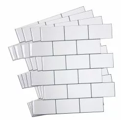 Crystiles 12"x12" Subway White Vinyl Peel And Stick Backsplash Tile, Pro Series Thicker Version, 4-Sheet Pack 19 Crystiles 12"x12" Subway White Vinyl Peel And Stick Backsplash Tile, Pro Series Thicker Version, 4-Sheet Pack -Bath and Faucet shop 22bf5239 4317 463e 98b1 b04595aa2f5e 1.de5b63a3938a173514990e8bac69bcb6 1800x1800