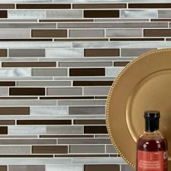 MSI Madison Avenue Interlocking 12 In. X 12 In. X 8mm Glass Metal Mosaic Wall Tile (1 Sq. Ft.) -Bath and Faucet shop 239643ef5773f4f513c768d04aadc418 1800x1800