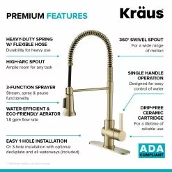 In Stock Hardwarestore Delivery Britt Single-Handle Spring Coil Kitchen Faucet In Spot Free Antique Champagne Bronze -Bath and Faucet shop 23f92065133af4b55ce747f3c5342467 1800x1800