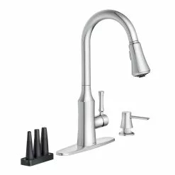 In Stock Hardwarestore Delivery Venango Single-Handle Pull-Down Sprayer Kitchen Faucet With Reflex And Power Clean Attachments In Chrome