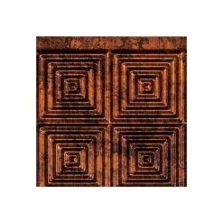 Fasade Easy Installation Miniquattro Moonstone Copper Backsplash Panel For Kitchen And Bathrooms (6" X 6" Sample)