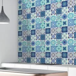 Walplus Peel And Stick Wall Tile Sticker Kitchen Bathroom Backsplash Splashback Tile Paint Stick On Tile Daliah Blue And Turquoise Mediterranean -Bath and Faucet shop 25177095 2e3c 404a b561 65f0bea34190.31d70a19082e7749528886b0af95b98e 1800x1800