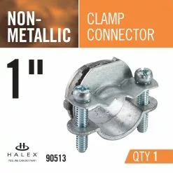 Halex 1 In. Non-Metallic (NM) Twin-Screw Clamp Connector -Bath and Faucet shop 255fae54d3adda5e38238866ba594270 1800x1800