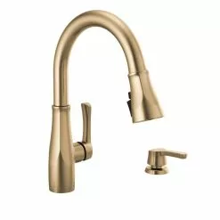 In Stock Hardwarestore Delivery Owendale Single-Handle Pull-Down Sprayer Kitchen Faucet With ShieldSpray Technology In Champagne Bronze 18 In Stock Hardwarestore Delivery Owendale Single-Handle Pull-Down Sprayer Kitchen Faucet With ShieldSpray Technology In Champagne Bronze -Bath and Faucet shop 25d9b38e84901ea9ec5368f6b4369259 1800x1800