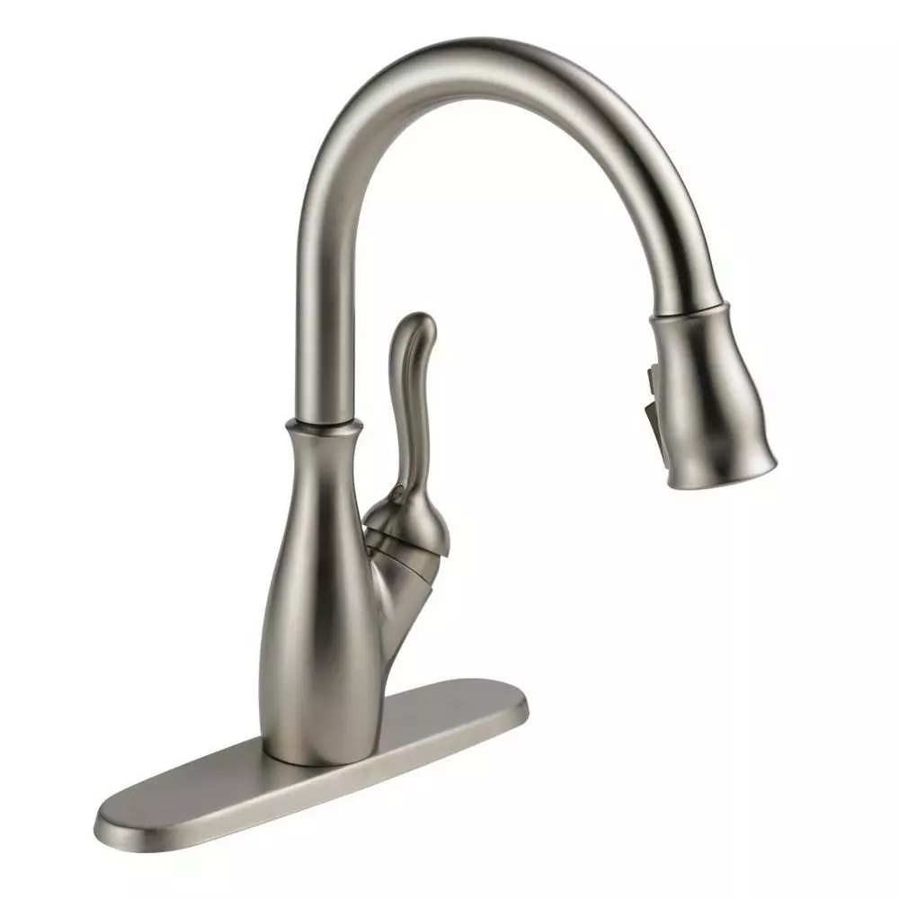 In Stock Hardwarestore Delivery Leland Single-Handle Pull-Down Sprayer Kitchen Faucet With ShieldSpray In Stainless 3 In Stock Hardwarestore Delivery Leland Single-Handle Pull-Down Sprayer Kitchen Faucet With ShieldSpray In Stainless