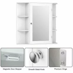 In Stock Hardwarestore Delivery 6.5 In. X 25 In. X 26 In. White Multipurpose Wall Surface Mount Bathroom Storage Medicine Cabinet With Mirror -Bath and Faucet shop 26f142bbbfea9e0a8664b653d52d2ec0 1800x1800