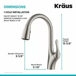 In Stock Hardwarestore Delivery Merlin Single-Handle Pull-Down Sprayer Kitchen Faucet With Dual Function Sprayhead In Spot Free Stainless Steel -Bath and Faucet shop 274e03f1577f7aaf85fa33b32caeacbd 1800x1800