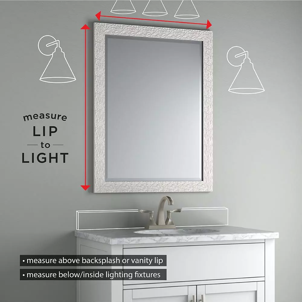 In Stock Hardwarestore Delivery 27 In. W X 41 In. H (L1) Frameless Rectangular Deluxe Glass Bathroom Vanity Mirror 8 In Stock Hardwarestore Delivery 27 In. W X 41 In. H (L1) Frameless Rectangular Deluxe Glass Bathroom Vanity Mirror - Image 6