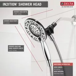 In Stock Hardwarestore Delivery In2ition Two-in-One 4-Spray 6 In. Dual Wall Mount Fixed And Handheld Shower Head In Chrome -Bath and Faucet shop 294017903baf2e1167f3a3326a4a9a92 1800x1800