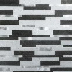 Bond Tile Easy Luxe Metalway Gray 11.81 In. X 11.81 In. SPC Peel And Stick Tile (0.96 Sq. Ft. / Sheet)