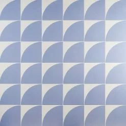 Bond Tile Victoria Crescent Blue 8 In. X 8 In. Matte Porcelain Wall Tile (9 Pieces, 3.87 Sq. Ft. / Case)