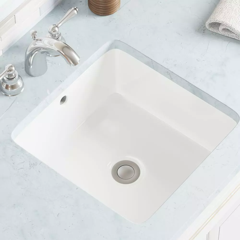 MR Direct Undermount Porcelain Bathroom Sink In White 4 MR Direct Undermount Porcelain Bathroom Sink In White - Image 2