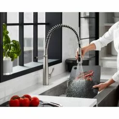 In Stock Hardwarestore Delivery Simplice Single-Handle Pull-Down Sprayer Kitchen Faucet In Vibrant Stainless -Bath and Faucet shop 2ab3cda7f326d3caf0998f6c9f963a1c 1800x1800