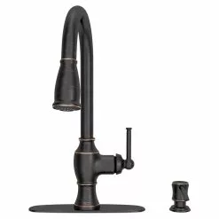 In Stock Hardwarestore Delivery Marchand Single Handle Pull-Down Sprayer Kitchen Faucet In Legacy Bronze -Bath and Faucet shop 2ade76e09e56db9ebf380a3848c22d80 1800x1800
