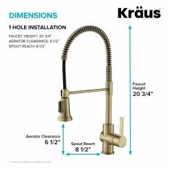 In Stock Hardwarestore Delivery Britt Single-Handle Pull Down Sprayer Kitchen Faucet In Brushed Gold 20 In Stock Hardwarestore Delivery Britt Single-Handle Pull Down Sprayer Kitchen Faucet In Brushed Gold -Bath and Faucet shop 2ba0d445f473bcd462d4ad21d91864c6 1800x1800