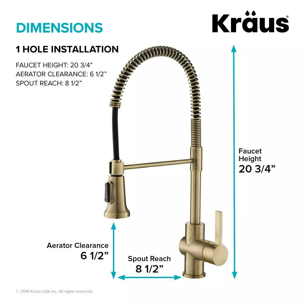 In Stock Hardwarestore Delivery Britt Single-Handle Pull Down Sprayer Kitchen Faucet In Brushed Gold 8 In Stock Hardwarestore Delivery Britt Single-Handle Pull Down Sprayer Kitchen Faucet In Brushed Gold - Image 6