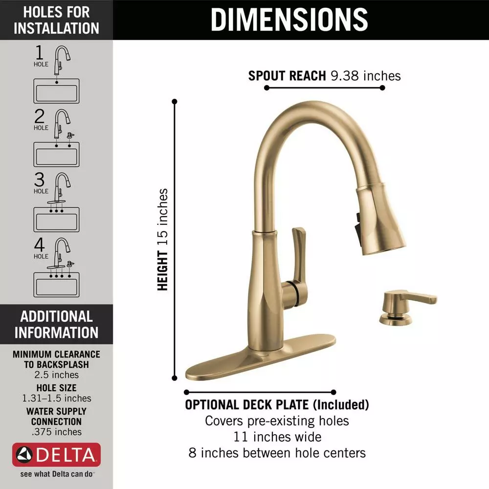 In Stock Hardwarestore Delivery Owendale Single-Handle Pull-Down Sprayer Kitchen Faucet With ShieldSpray Technology In Champagne Bronze 4 In Stock Hardwarestore Delivery Owendale Single-Handle Pull-Down Sprayer Kitchen Faucet With ShieldSpray Technology In Champagne Bronze - Image 2