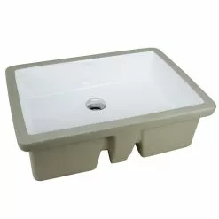 In Stock Hardwarestore Delivery 22-1/8 In. X 15-3/4 In. Rectrangle Undermount Vitreous Glazed Ceramic Lavatory Vanity Bathroom Sink Pure White