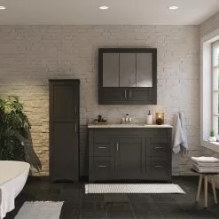MagickWoods Elements Brighton 18"W X 19"D X 60"H Dark Chocolate Linen Cabinet 15 MagickWoods Elements Brighton 18"W X 19"D X 60"H Dark Chocolate Linen Cabinet -Bath and Faucet shop 30016 lifestyle1 mw 1800x1800