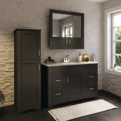 MagickWoods Elements Brighton 18"W X 19"D X 60"H Dark Chocolate Linen Cabinet 16 MagickWoods Elements Brighton 18"W X 19"D X 60"H Dark Chocolate Linen Cabinet -Bath and Faucet shop 30016 lifestyle2 mw 1800x1800