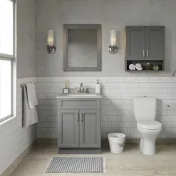 MagickWoods Elements Stratton 24"W X 7"D X 28"H Gray Bathroom Wall Cabinet 20 MagickWoods Elements Stratton 24"W X 7"D X 28"H Gray Bathroom Wall Cabinet -Bath and Faucet shop 30045 beautyscene1 mw 1800x1800