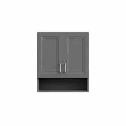 MagickWoods Elements Stratton 24"W X 7"D X 28"H Gray Bathroom Wall Cabinet 24 MagickWoods Elements Stratton 24"W X 7"D X 28"H Gray Bathroom Wall Cabinet -Bath and Faucet shop 30045 frontview mw 1800x1800