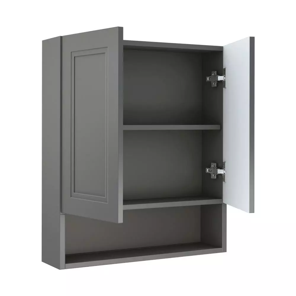 MagickWoods Elements Stratton 24"W X 7"D X 28"H Gray Bathroom Wall Cabinet 14 MagickWoods Elements Stratton 24"W X 7"D X 28"H Gray Bathroom Wall Cabinet - Image 12