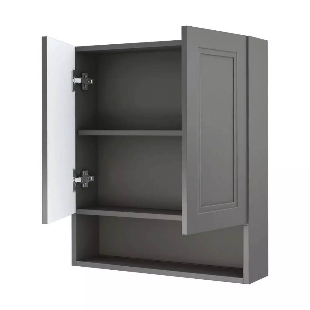 MagickWoods Elements Stratton 24"W X 7"D X 28"H Gray Bathroom Wall Cabinet 15 MagickWoods Elements Stratton 24"W X 7"D X 28"H Gray Bathroom Wall Cabinet - Image 13