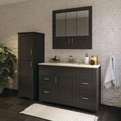 MagickWoods Elements Brighton 18"W X 22"D X 60"H Dark Chocolate Linen Cabinet 17 MagickWoods Elements Brighton 18"W X 22"D X 60"H Dark Chocolate Linen Cabinet -Bath and Faucet shop 30204 lifestyle3 mw 1800x1800