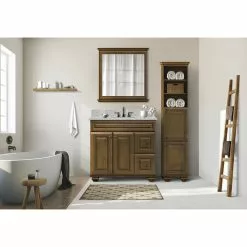 MagickWoods Elements Manchester 20-3/16"W X 22-7/16"D X 84"H Mocha Linen Cabinet -Bath and Faucet shop 30208 scene1 mw 1800x1800