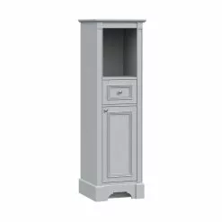 MagickWoods Libertyville 18"W X 18"D X 60"H Cloud Gray Linen Cabinet -Bath and Faucet shop 30277 qlvrev mw 1800x1800