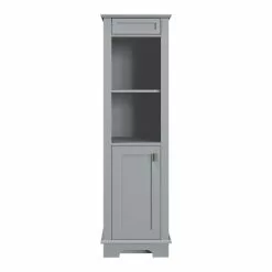MagickWoods Windermere 17"W X 18"D X 60"H Cloud Gray Linen Cabinet