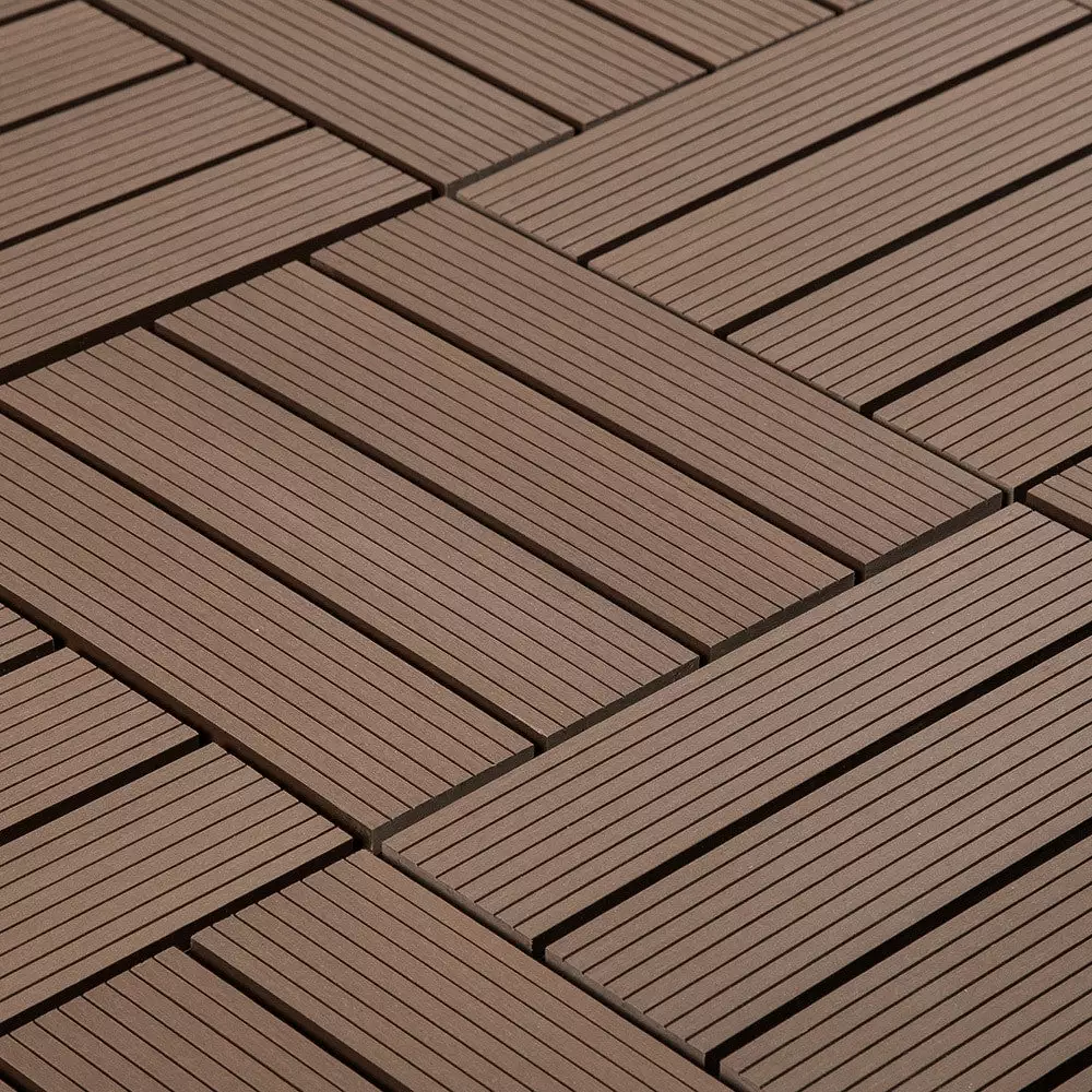 BuildDirect Brown 12" X 12" Interlocking Deck Tile (10sq. Ft. Per Box) 3 BuildDirect Brown 12" X 12" Interlocking Deck Tile (10sq. Ft. Per Box)
